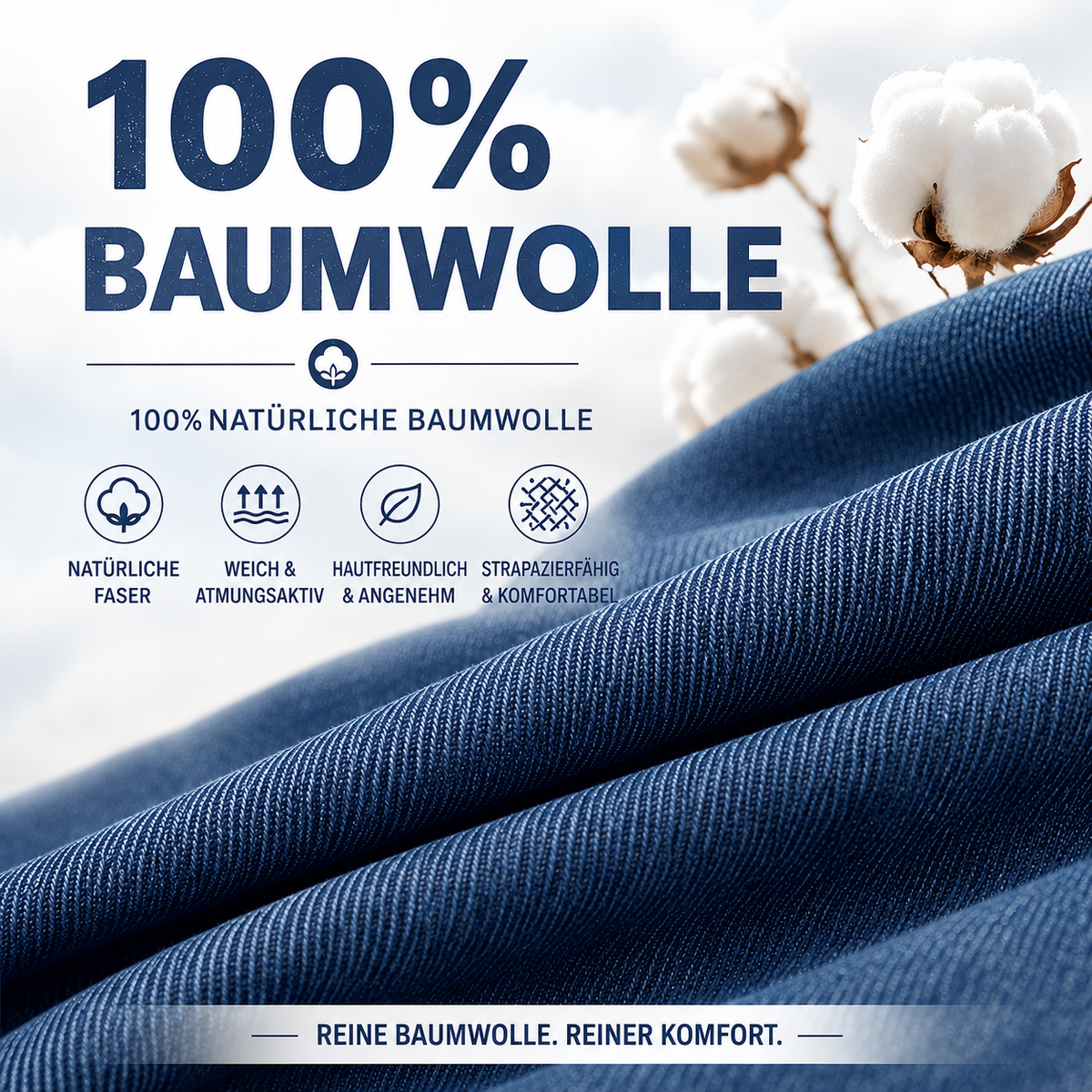 Herren Comfort-Stretch-Jeans mit schmalem geradem Bein – Lässige Alltagshose