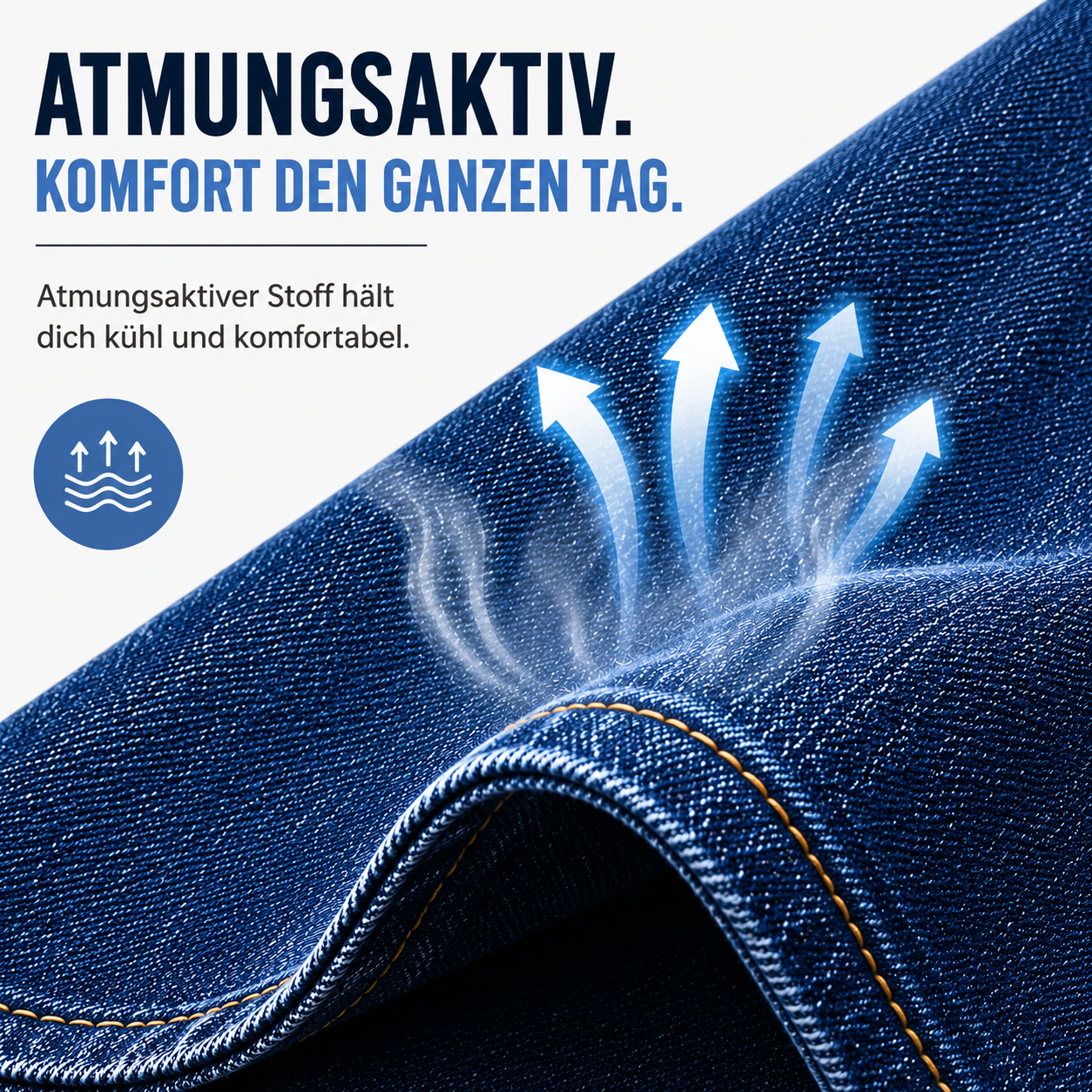 Herren Comfort-Stretch-Jeans mit schmalem geradem Bein – Lässige Alltagshose