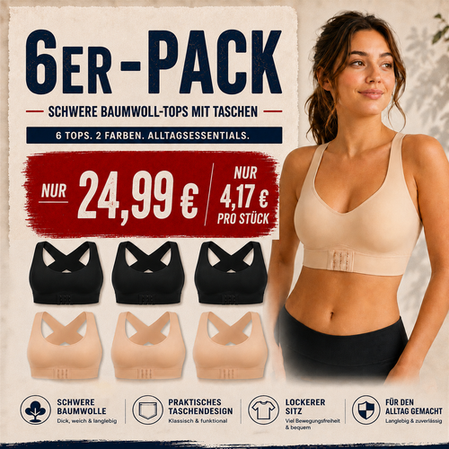 NUR HEUTE – 50 % RABATT auf den bügellosen Cross-Back-Haltungs-BH mit Frontverschluss