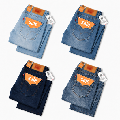 Herren Comfort-Stretch-Jeans mit schmalem geradem Bein – Lässige Alltagshose
